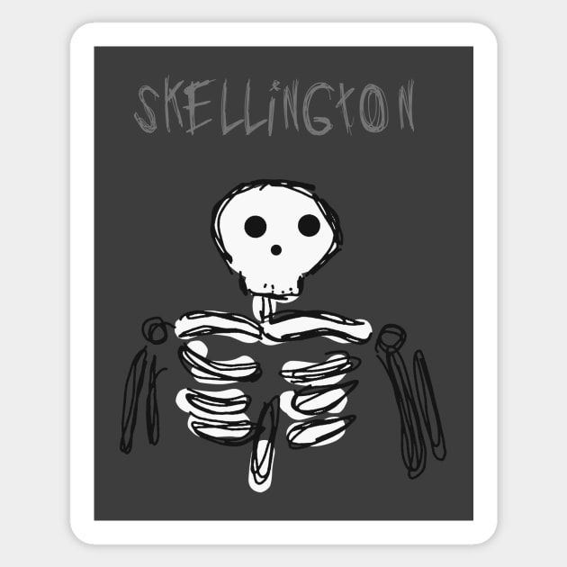 Skellington Sticker by SpookyMeerkat